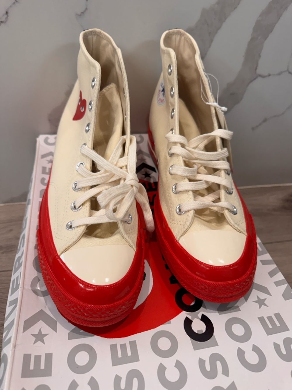 Comme des Garçons Play x Converse Chuck 70 High 'Pristine Red' - Picture 5 of 7